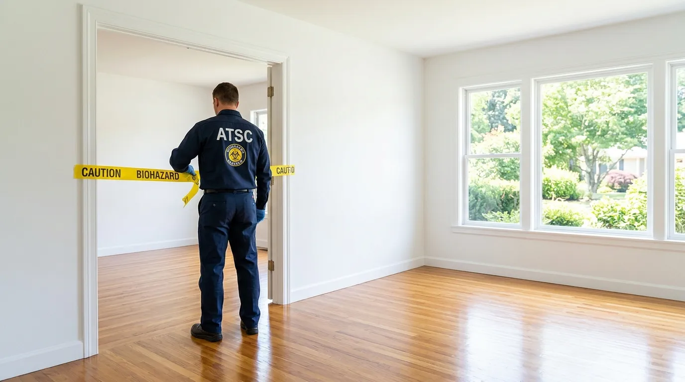 Certified biohazard cleanup crew performing Trauma Scene Cleanup in Hunting Park